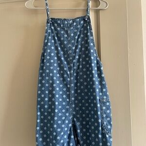 Blue Polka Dot Overalls
